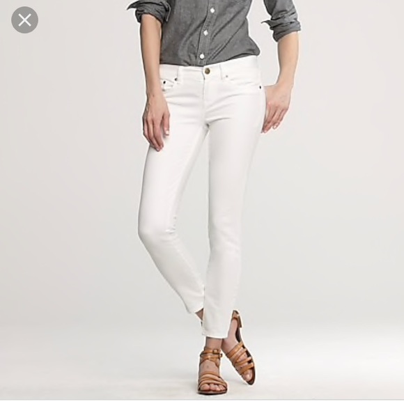 j crew white toothpick jeans